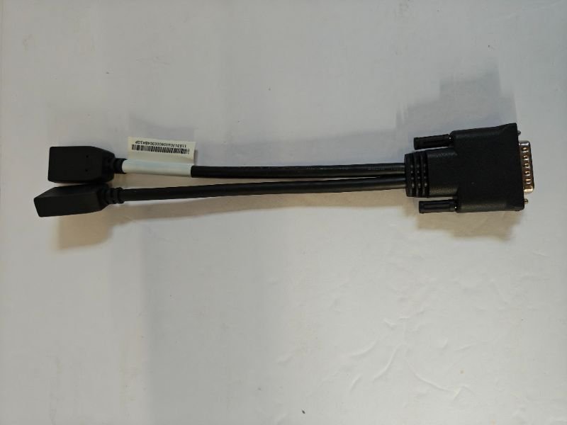 Lenovo DMS-59 Male to Dual DisplayPort Female Splitter Cable