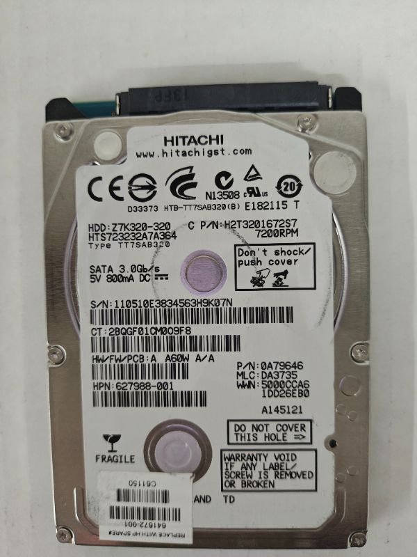Hitachi Travelstar Z7K320 7200RPM 2.5" SATA HDD