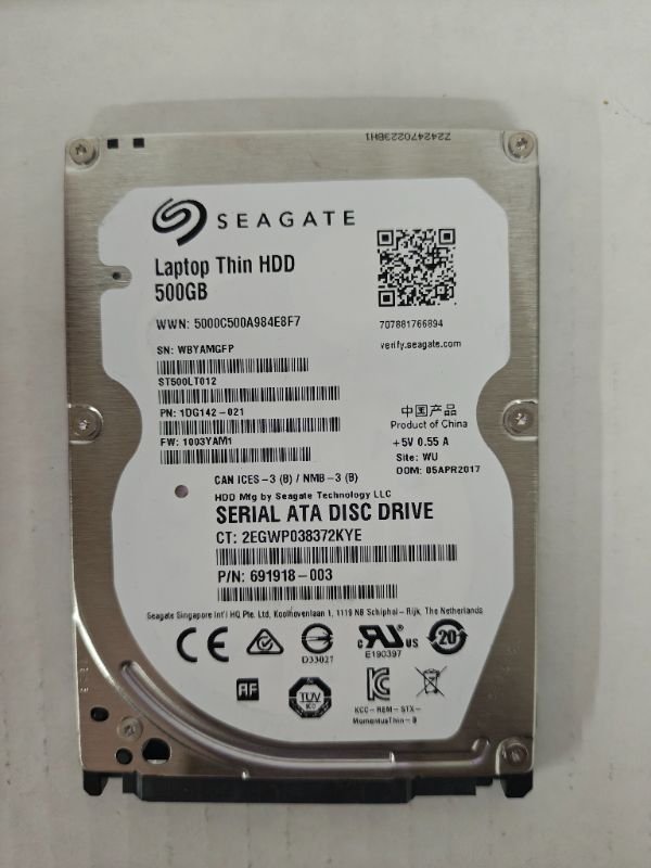 Seagate Laptop Thin 500GB 5400RPM 2.5" SATA HDD