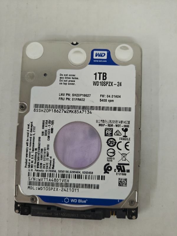 Western Digital Blue 5400RPM 2.5" SATA Laptop HDD