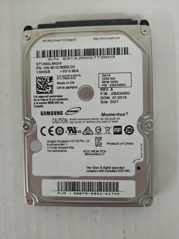 Seagate Momentus / Samsung 1TB 5400RPM 2.5" SATA Laptop HDD
